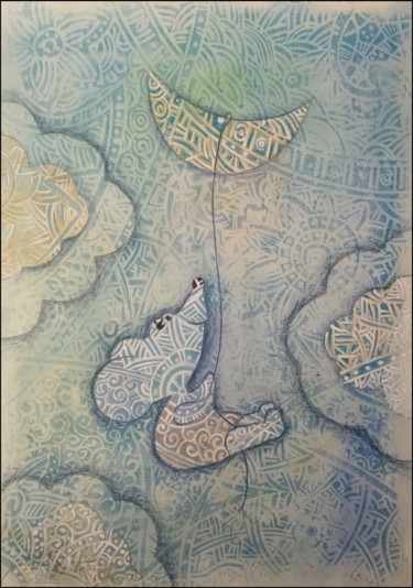 Printmaking titled "The flying of the s…" by Svetlana Sokol, Original Artwork, Digital Print