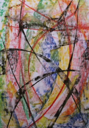 Painting titled "238 / Perpétuel mou…" by Jean-Christophe Hilaire, Original Artwork, Pastel