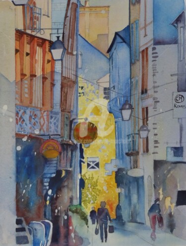 Le vieux Rennes, rue du chapitre en automne