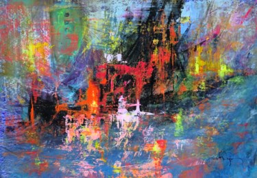 Painting titled "" Última Viagem "" by Jaio Dos Anjos, Original Artwork, Acrylic