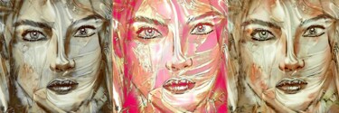 Digital Arts titled "Les trois Marie." by Tito Villa, Original Artwork, Digital Painting