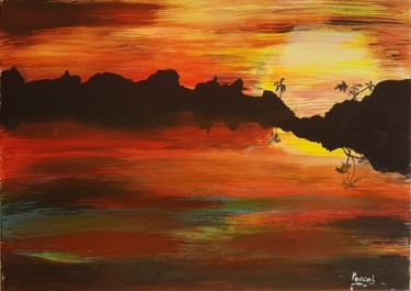 Peinture intitulée "Belle nuit" par Pascal, Œuvre d'art originale