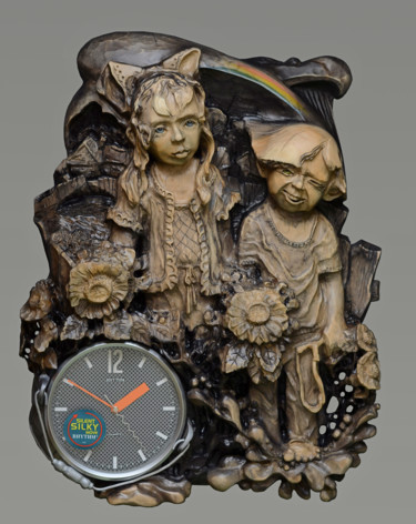 Sculpture titled "Arc-en-ciel.   Раду…" by Sergey Kolokoltsov, Original Artwork, Glass