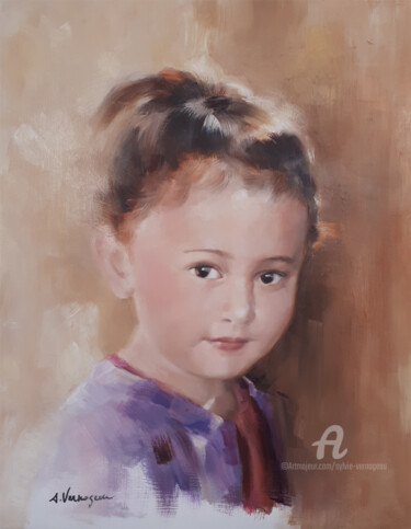Peinture intitulée "Alix" par Sylvie Vernageau, Œuvre d'art originale, Huile