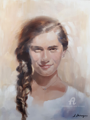 Peinture intitulée "Isaure" par Sylvie Vernageau, Œuvre d'art originale, Huile
