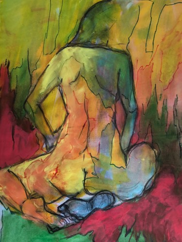 Peinture intitulée "Croquis I modèle vi…" par Gutierrez, Œuvre d'art originale, Acrylique