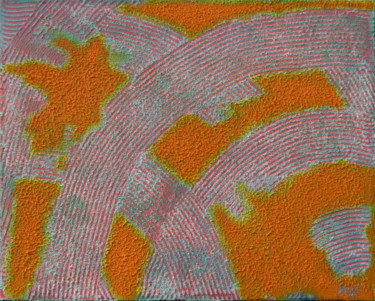 Circonvolutions aléatoires Peinture intitulée "Circonvolutions alé…" par Ayel, Œuvre d'art originale, Acrylique Monté sur Châssis en bois
