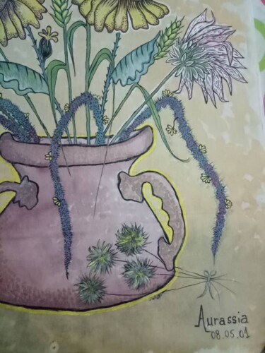 绘画 标题为“Nature morte” 由Faouzia Derghal (El Aurassia), 原创艺术品, 丙烯