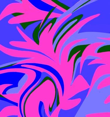 Digital Arts titled "Palm Grove red tint" by Peter Jalesh, Original Artwork, Digital Painting