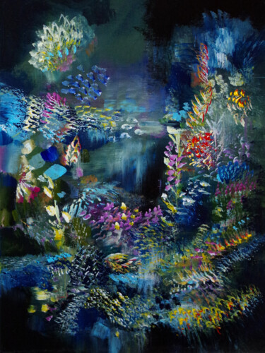 Peinture intitulée "Les sortilèges" par Muriel Cayet, Œuvre d'art originale, Acrylique