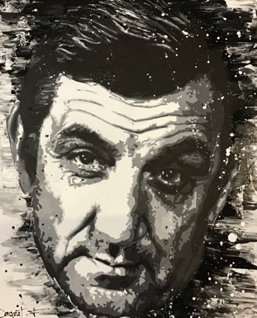 Peinture intitulée "Portrait lino ventu…" par Fabienne Dagnet, Œuvre d'art originale, Acrylique