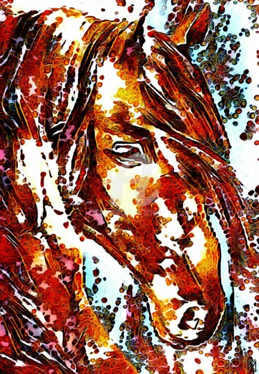 Digital Arts titled "Pégase spirit." by Tito Villa, Original Artwork, Digital Painting