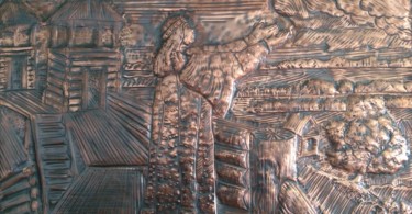 Sculpture titled "Плач Ярославны. Cry…" by Alexey Saralidze, Original Artwork, Metals