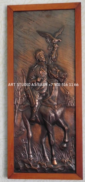 Соколинная охота. Falcon hunting. Sculpture intitulée "Соколинная охота.…" par Alexey Saralidze, Œuvre d'art originale, Métaux