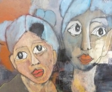 Peinture intitulée "les fiffilles-souri…" par Martine Flory, Œuvre d'art originale