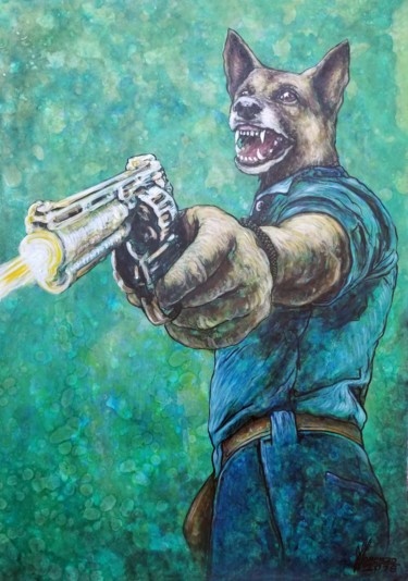绘画 标题为“El bueno y el malo…” 由Lorenzo, 原创艺术品, 丙烯