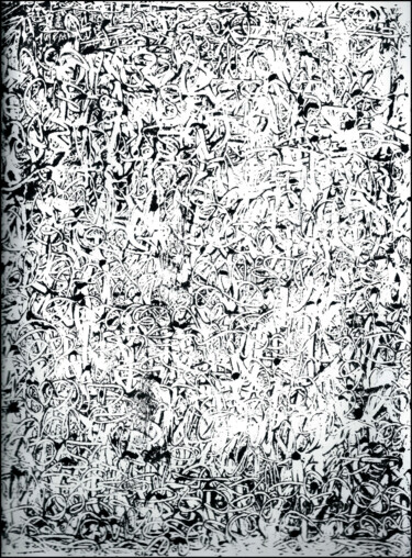 Gravures & estampes intitulée "MONOTYPE NOIR CANSO…" par Alain Lamy, Œuvre d'art originale