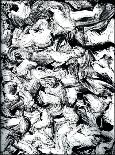 Gravures & estampes intitulée "MONOTYPE NOIR CANSO…" par Alain Lamy, Œuvre d'art originale