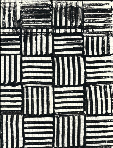 Gravures & estampes intitulée "MONOTYPE NOIR PAPIE…" par Alain Lamy, Œuvre d'art originale