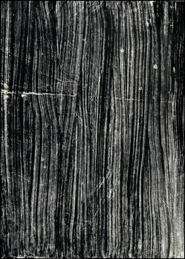 Gravures & estampes intitulée "MONOTYPE NOIR PAPIE…" par Alain Lamy, Œuvre d'art originale