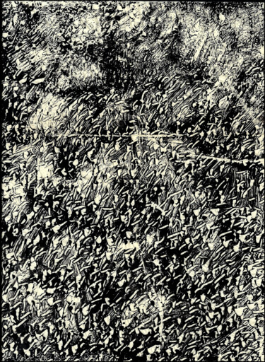 Gravures & estampes intitulée "MONOTYPE NOIR PAPIE…" par Alain Lamy, Œuvre d'art originale