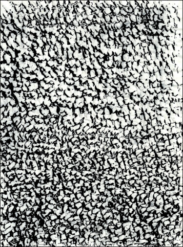 Gravures & estampes intitulée "MONOTYPE NOIR PAPIE…" par Alain Lamy, Œuvre d'art originale