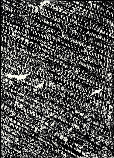 Gravures & estampes intitulée "MONOTYPE NOIR PAPIE…" par Alain Lamy, Œuvre d'art originale