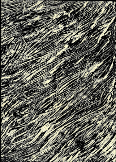 Gravures & estampes intitulée "MONOTYPE NOIR PAPIE…" par Alain Lamy, Œuvre d'art originale