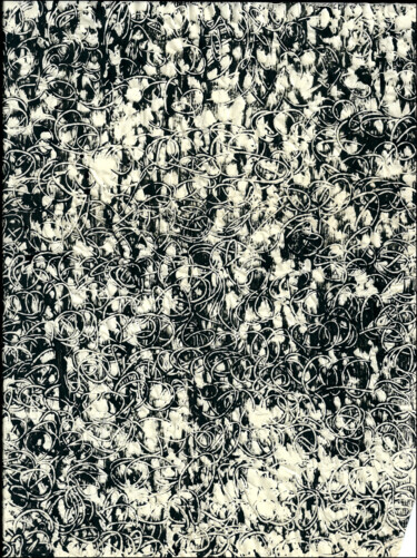 Gravures & estampes intitulée "MONOTYPE NOIR PAPIE…" par Alain Lamy, Œuvre d'art originale