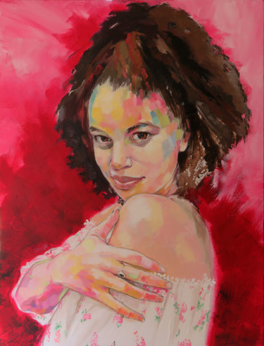 phoebe fond rouge 65x50