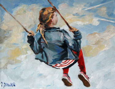 Peinture intitulée "Moi, j'me balance..." par Pascal Brachet, Œuvre d'art originale, Huile