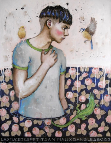 Peinture intitulée "L'astuce des petits…" par Catherine Cornec, Œuvre d'art originale