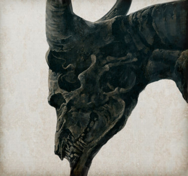 Digital Arts titled "Necrogargoyle" by Vladimir Chebakov, Original Artwork, 2D Digital Work