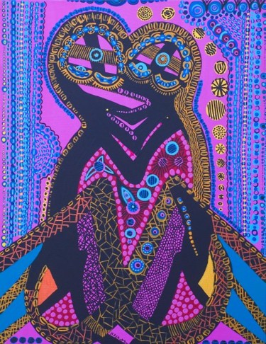 Always loving Mirit Ben-Nun woman israeli artist Painting titled "Always loving Mirit…" by Mirit Ben-Nun, Original Artwork, Acrylic