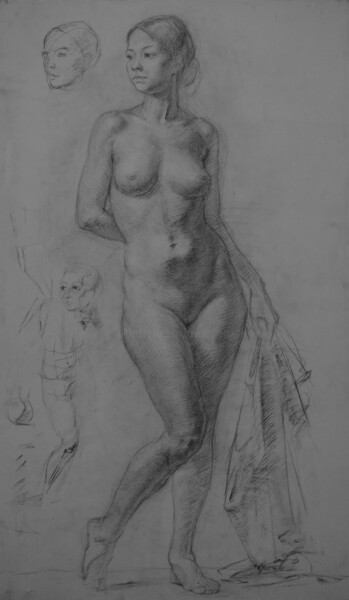 Standing female nude