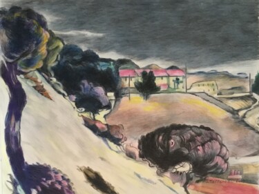 Peinture intitulée "NEIGE SOUS CIEL SOM…" par Jacques Tafforeau, Œuvre d'art originale, Autre