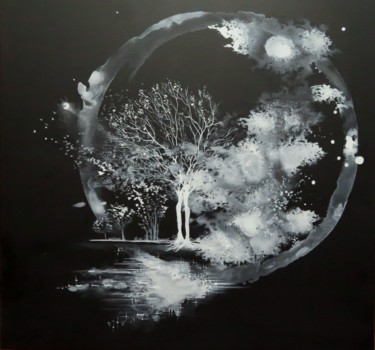 Peinture intitulée "Bulle d'amour - enc…" par Clau Redier-Clément, Œuvre d'art originale, Acrylique