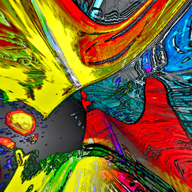 Globule jaune.jpg Arts numériques intitulée "Globule jaune.jpg" par Pascal Moulin, Œuvre d'art originale, Travail numérique 2D