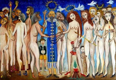 Painting titled "The Mystic Marriage" by Jose Carlos Sarmento, Original Artwork
