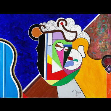 Лицо, скорпион Painting titled "Лицо, скорпион" by Alexandra Knabengof, Original Artwork, Acrylic