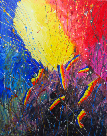 Painting titled "BLAST" by Dragos Bagia, Original Artwork, Acrylic