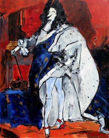 Painting titled "LOUIS XIV-L114xH146" by Blezot, Original Artwork, Acrylic