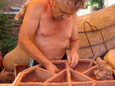 Escultura intitulada "Santo Expedito" por Alceo Luiz De Costa Dcosta, Obras de arte originais