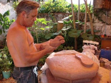 Escultura intitulada "Santo Expedito" por Alceo Luiz De Costa Dcosta, Obras de arte originais