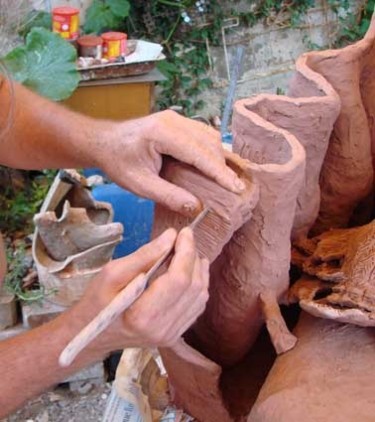 Escultura intitulada "Santo Expedito" por Alceo Luiz De Costa Dcosta, Obras de arte originais