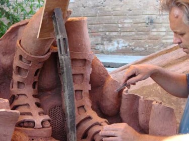 Escultura intitulada "Santo Expedito" por Alceo Luiz De Costa Dcosta, Obras de arte originais
