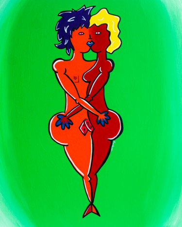 Painting titled "T-NB" by Mondame, Original Artwork, Acrylic