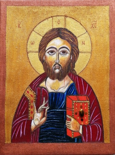 Peinture intitulée "Le petit Christ de…" par Laure Barlet, Œuvre d'art originale, Huile