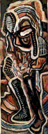 Peinture intitulée "Mannj.gif" par Armand Pascal Aniambossou, Œuvre d'art originale