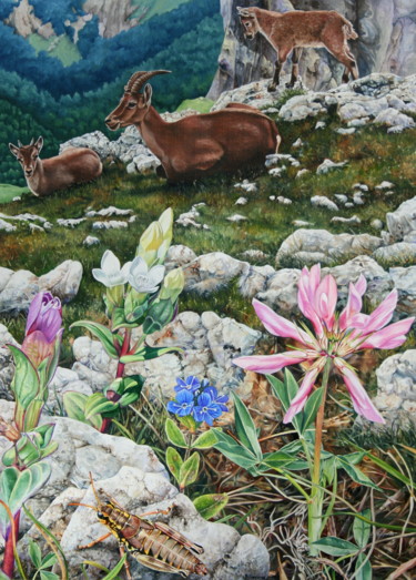 Et... restera-t-il un chant d'oiseau ? /C.109 Pintura titulada "Et... restera-t-il…" por Bernard Domange, Obra de arte original, Oleo